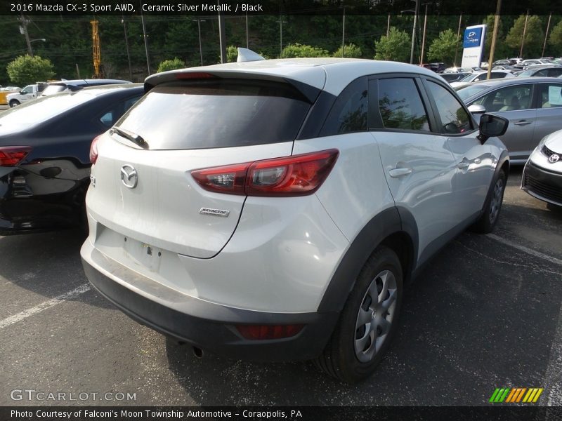 Ceramic Silver Metallic / Black 2016 Mazda CX-3 Sport AWD