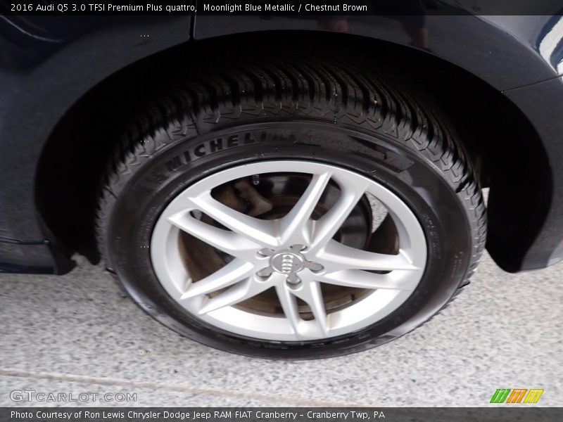 Moonlight Blue Metallic / Chestnut Brown 2016 Audi Q5 3.0 TFSI Premium Plus quattro