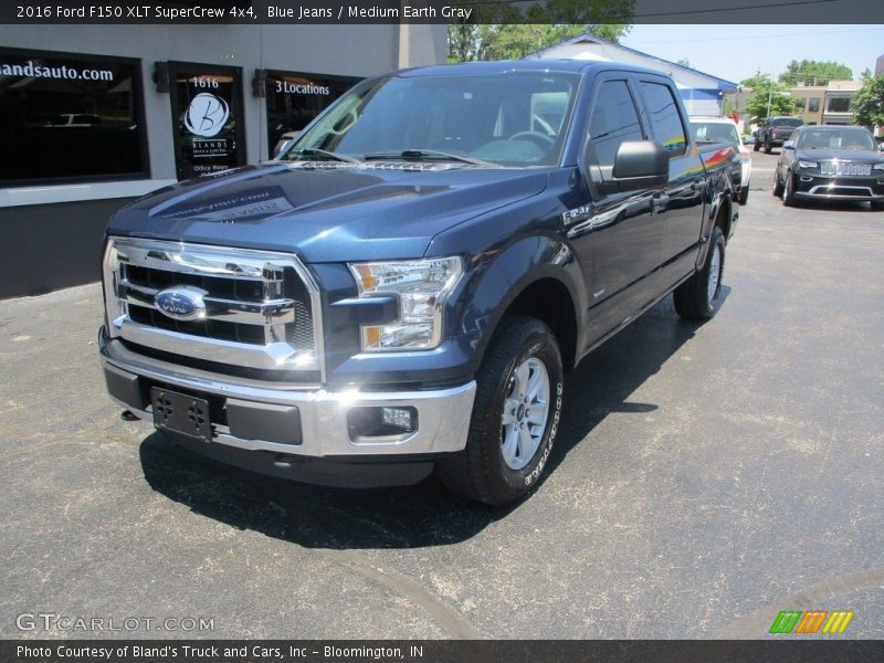 Blue Jeans / Medium Earth Gray 2016 Ford F150 XLT SuperCrew 4x4