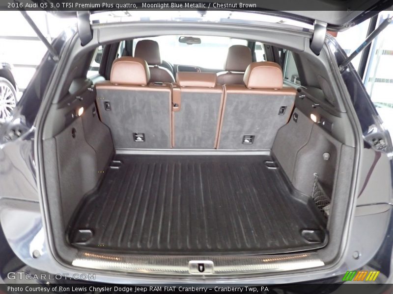 Moonlight Blue Metallic / Chestnut Brown 2016 Audi Q5 3.0 TFSI Premium Plus quattro