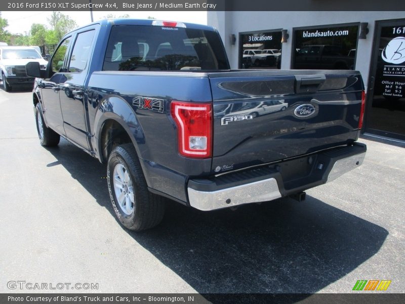 Blue Jeans / Medium Earth Gray 2016 Ford F150 XLT SuperCrew 4x4