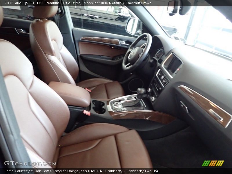 Moonlight Blue Metallic / Chestnut Brown 2016 Audi Q5 3.0 TFSI Premium Plus quattro
