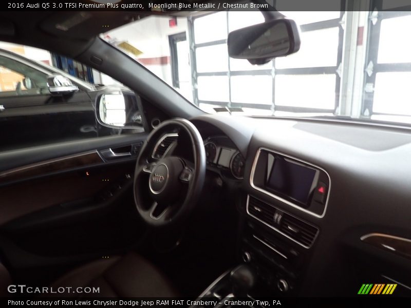 Moonlight Blue Metallic / Chestnut Brown 2016 Audi Q5 3.0 TFSI Premium Plus quattro