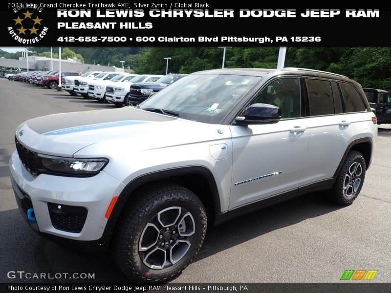 Silver Zynith / Global Black 2023 Jeep Grand Cherokee Trailhawk 4XE