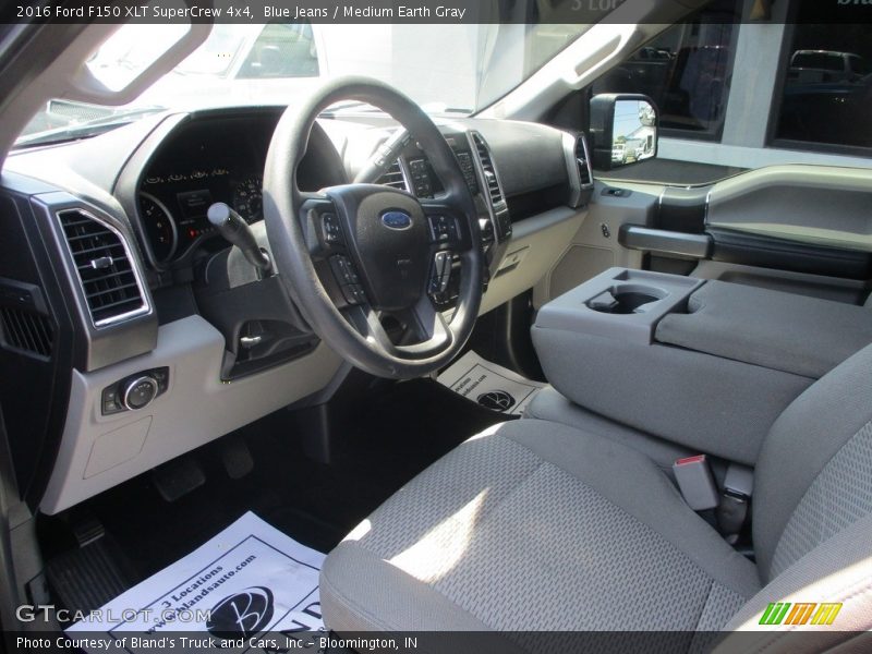 Blue Jeans / Medium Earth Gray 2016 Ford F150 XLT SuperCrew 4x4
