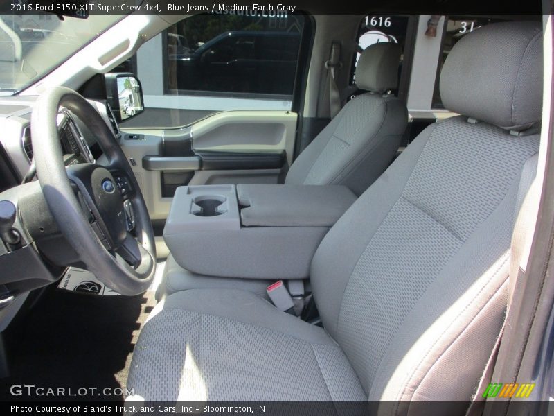 Blue Jeans / Medium Earth Gray 2016 Ford F150 XLT SuperCrew 4x4