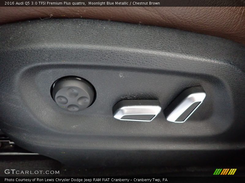 Moonlight Blue Metallic / Chestnut Brown 2016 Audi Q5 3.0 TFSI Premium Plus quattro