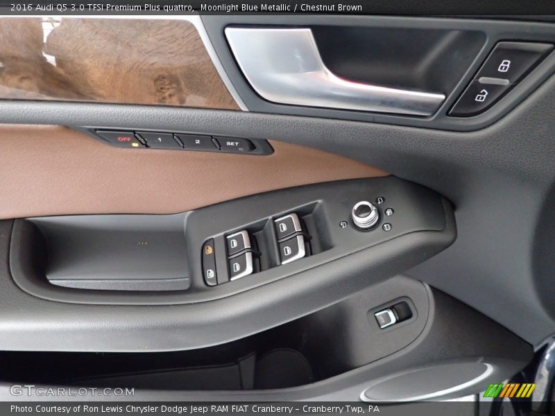 Moonlight Blue Metallic / Chestnut Brown 2016 Audi Q5 3.0 TFSI Premium Plus quattro