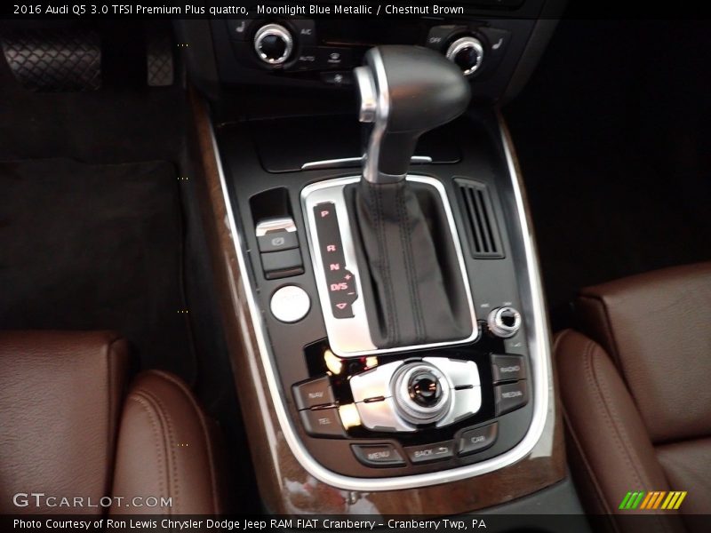 Moonlight Blue Metallic / Chestnut Brown 2016 Audi Q5 3.0 TFSI Premium Plus quattro
