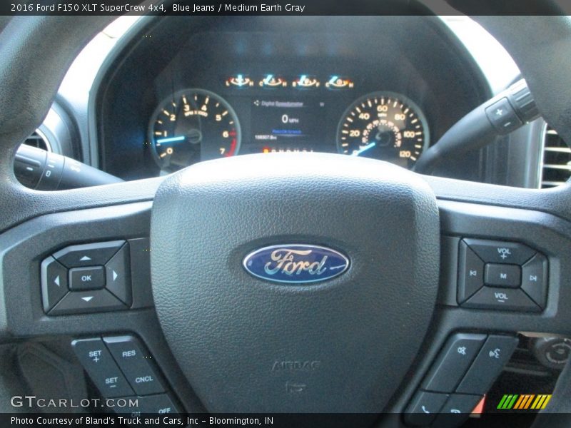 Blue Jeans / Medium Earth Gray 2016 Ford F150 XLT SuperCrew 4x4