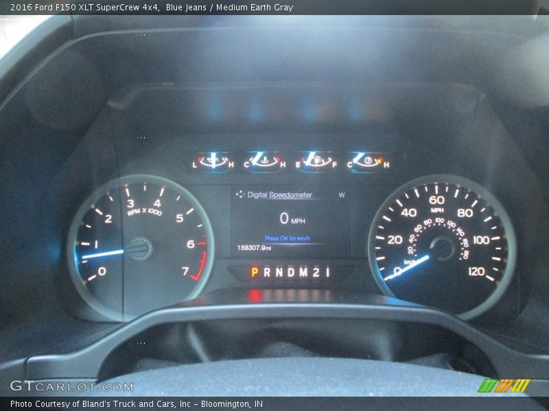Blue Jeans / Medium Earth Gray 2016 Ford F150 XLT SuperCrew 4x4