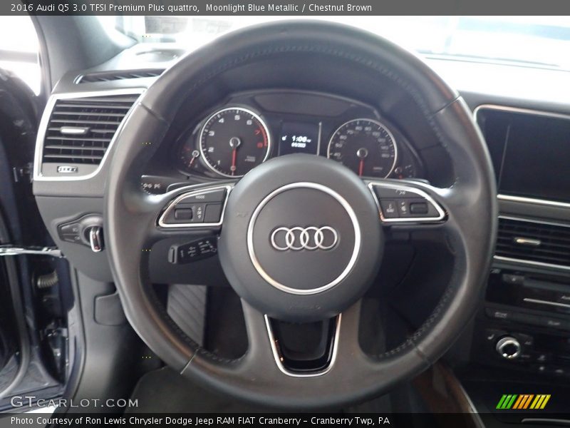 Moonlight Blue Metallic / Chestnut Brown 2016 Audi Q5 3.0 TFSI Premium Plus quattro