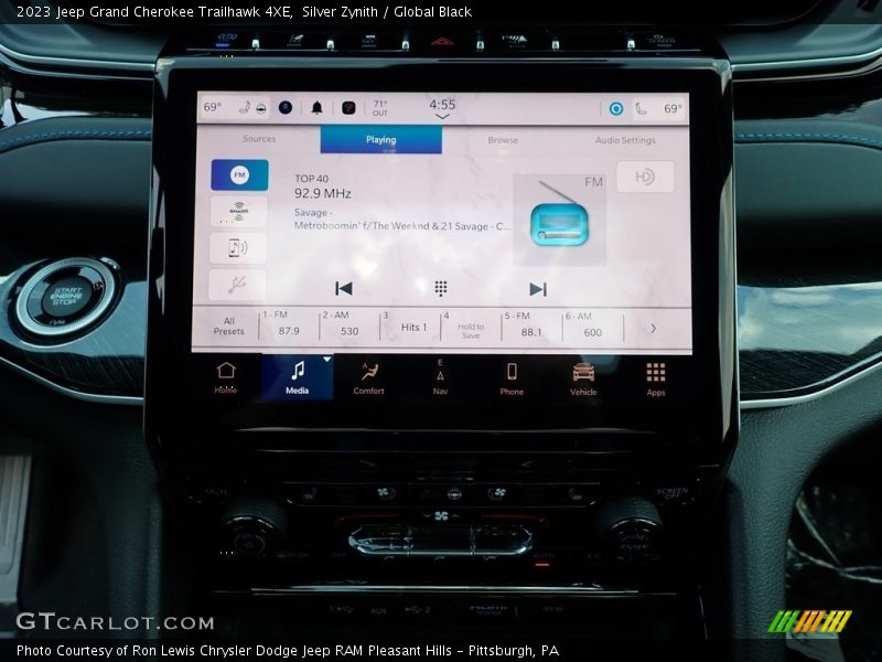 Silver Zynith / Global Black 2023 Jeep Grand Cherokee Trailhawk 4XE