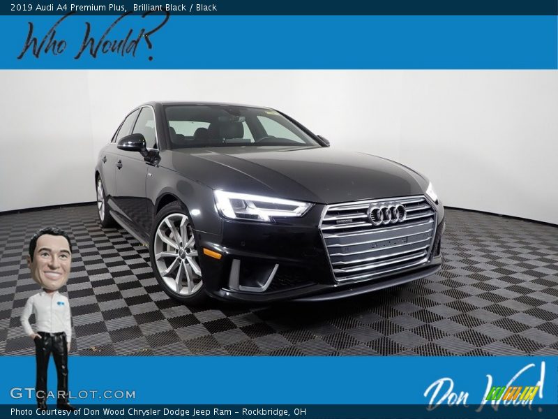 Brilliant Black / Black 2019 Audi A4 Premium Plus