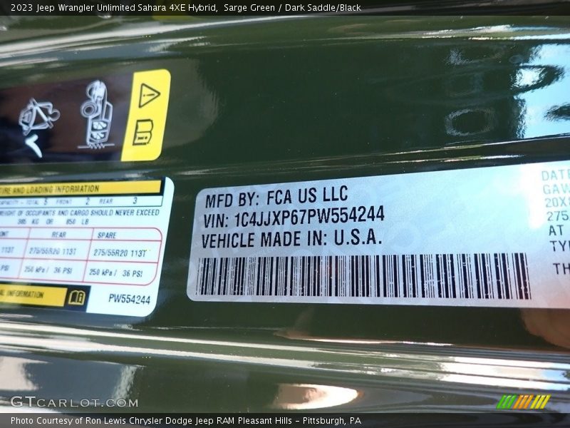 Sarge Green / Dark Saddle/Black 2023 Jeep Wrangler Unlimited Sahara 4XE Hybrid