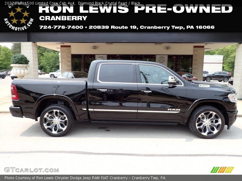 Diamond Black Crystal Pearl / Black 2022 Ram 1500 Limited Crew Cab 4x4