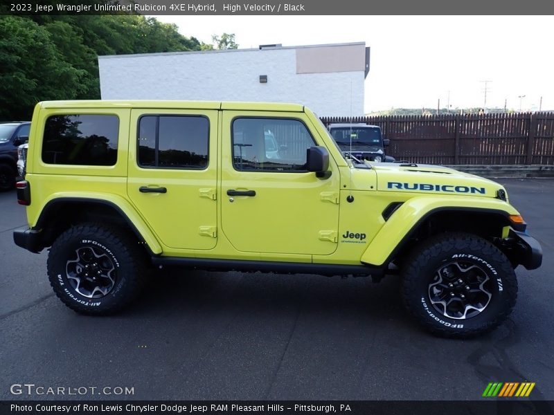 High Velocity / Black 2023 Jeep Wrangler Unlimited Rubicon 4XE Hybrid