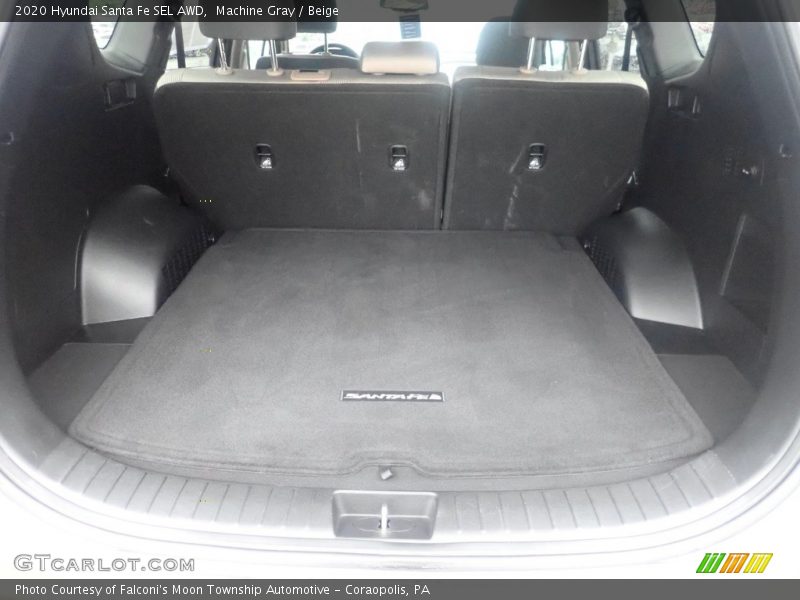 Machine Gray / Beige 2020 Hyundai Santa Fe SEL AWD