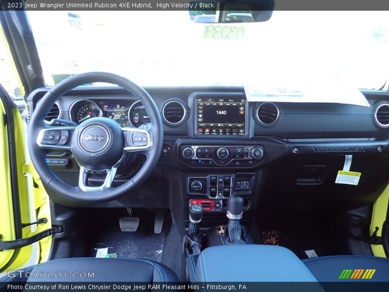 High Velocity / Black 2023 Jeep Wrangler Unlimited Rubicon 4XE Hybrid