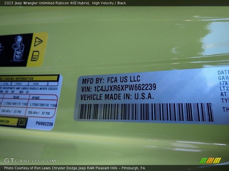 High Velocity / Black 2023 Jeep Wrangler Unlimited Rubicon 4XE Hybrid