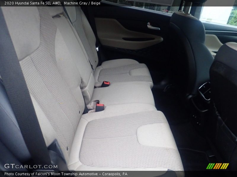 Machine Gray / Beige 2020 Hyundai Santa Fe SEL AWD