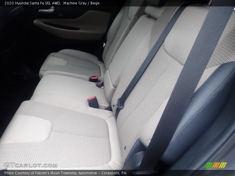 Machine Gray / Beige 2020 Hyundai Santa Fe SEL AWD