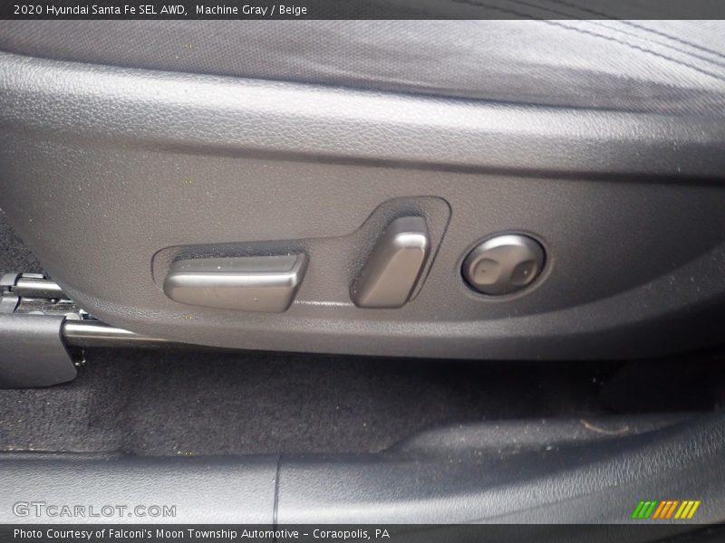 Machine Gray / Beige 2020 Hyundai Santa Fe SEL AWD