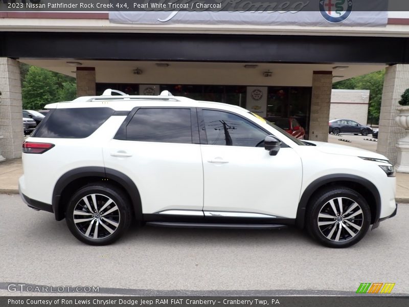 Pearl White Tricoat / Charcoal 2023 Nissan Pathfinder Rock Creek 4x4