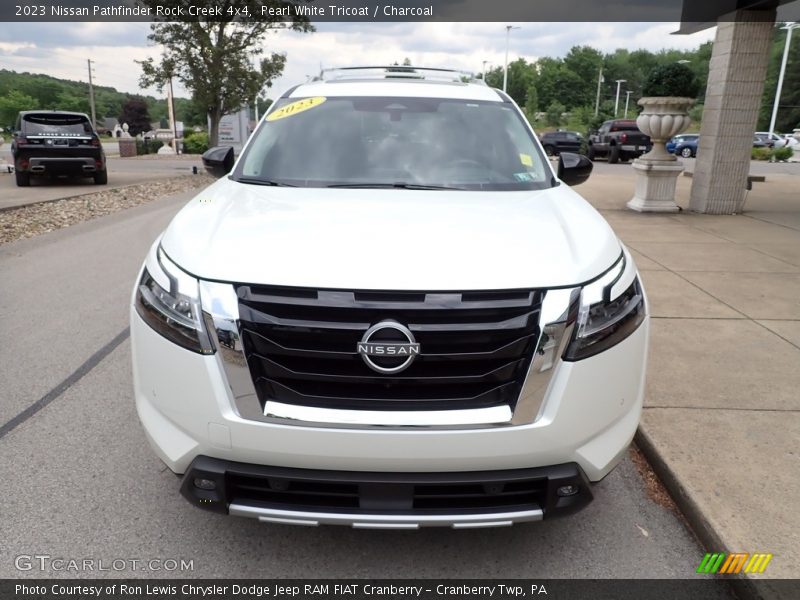 Pearl White Tricoat / Charcoal 2023 Nissan Pathfinder Rock Creek 4x4