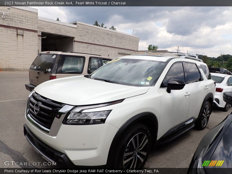 Pearl White Tricoat / Charcoal 2023 Nissan Pathfinder Rock Creek 4x4