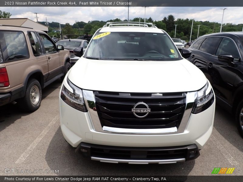 Pearl White Tricoat / Charcoal 2023 Nissan Pathfinder Rock Creek 4x4