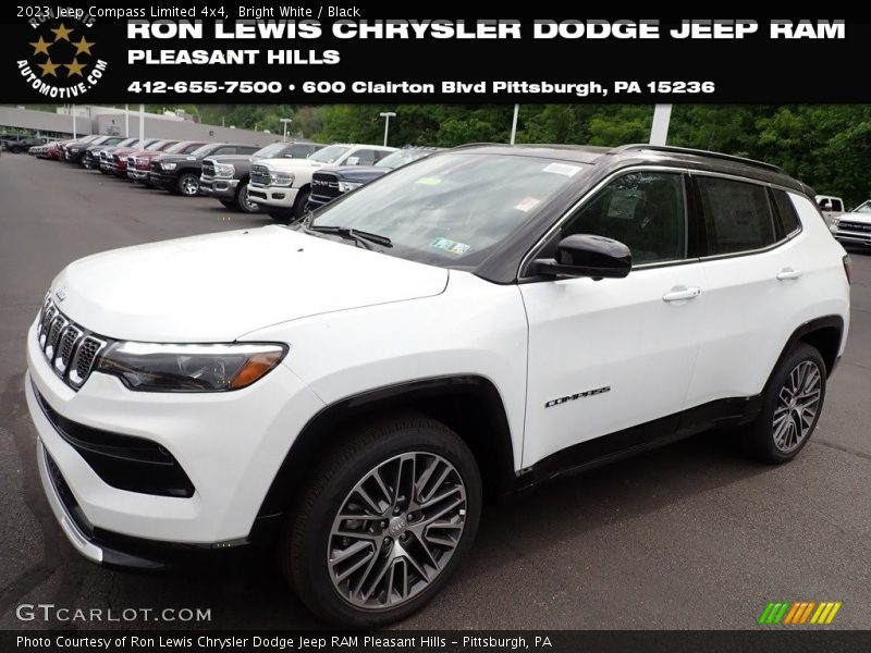 Bright White / Black 2023 Jeep Compass Limited 4x4
