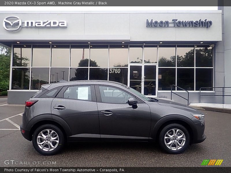 Machine Gray Metallic / Black 2020 Mazda CX-3 Sport AWD