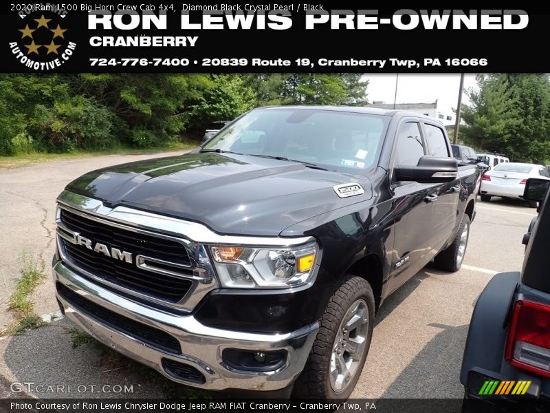 Diamond Black Crystal Pearl / Black 2020 Ram 1500 Big Horn Crew Cab 4x4