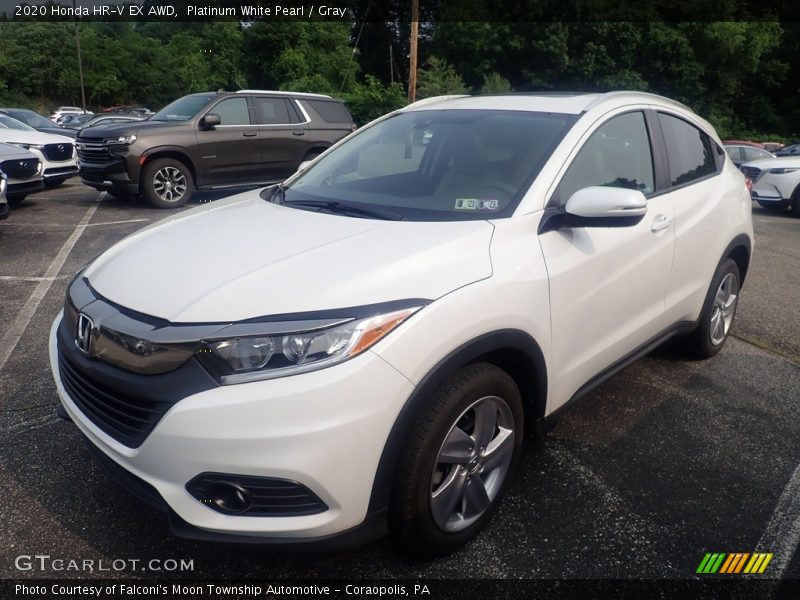Platinum White Pearl / Gray 2020 Honda HR-V EX AWD