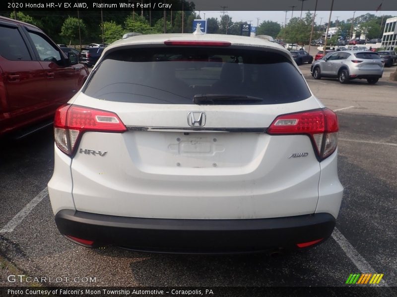 Platinum White Pearl / Gray 2020 Honda HR-V EX AWD