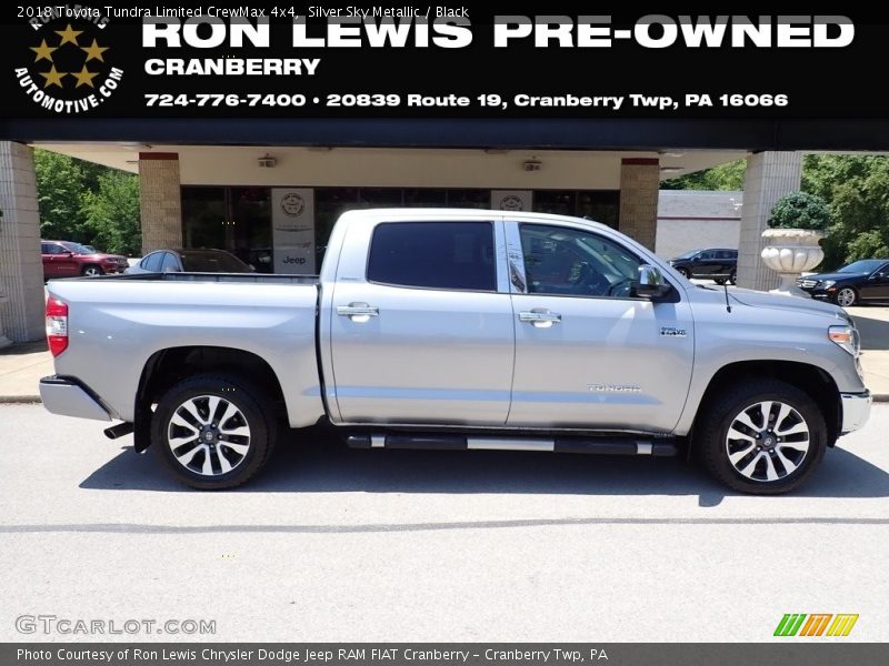 Silver Sky Metallic / Black 2018 Toyota Tundra Limited CrewMax 4x4