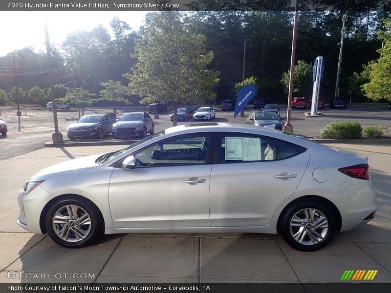Symphony Silver / Gray 2020 Hyundai Elantra Value Edition