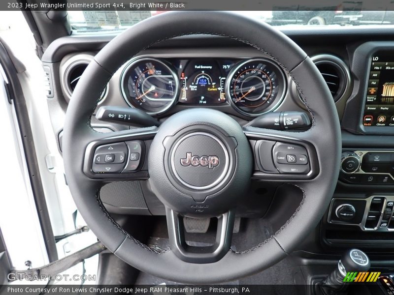 Bright White / Black 2023 Jeep Wrangler Unlimited Sport 4x4