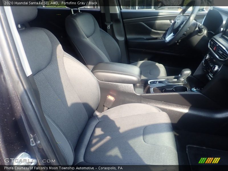 Portofino Gray / Black 2020 Hyundai Santa Fe SEL AWD