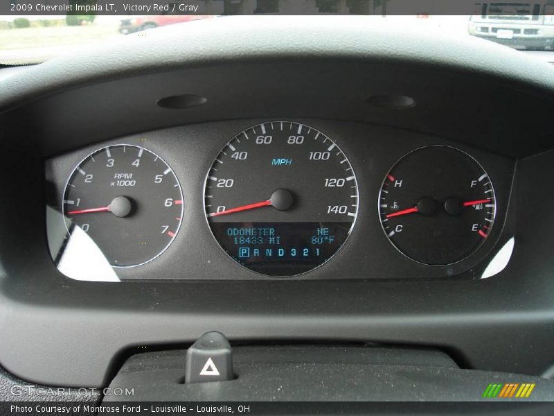 Victory Red / Gray 2009 Chevrolet Impala LT