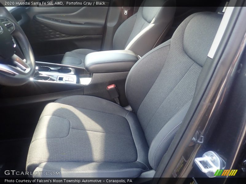 Portofino Gray / Black 2020 Hyundai Santa Fe SEL AWD