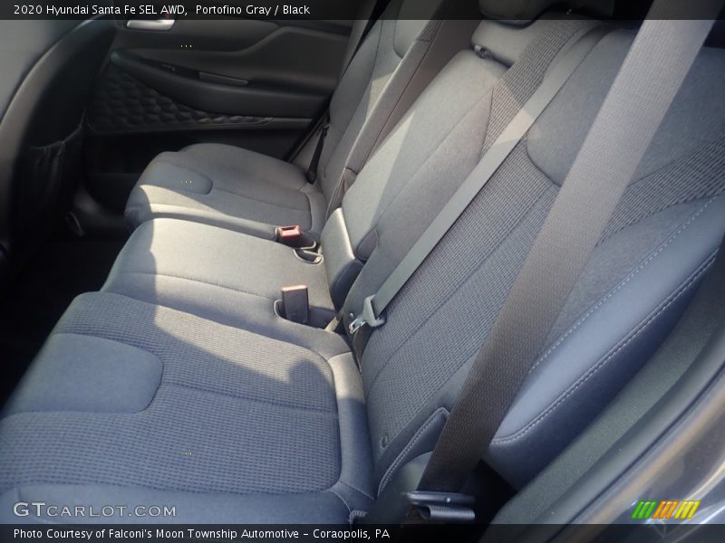 Portofino Gray / Black 2020 Hyundai Santa Fe SEL AWD