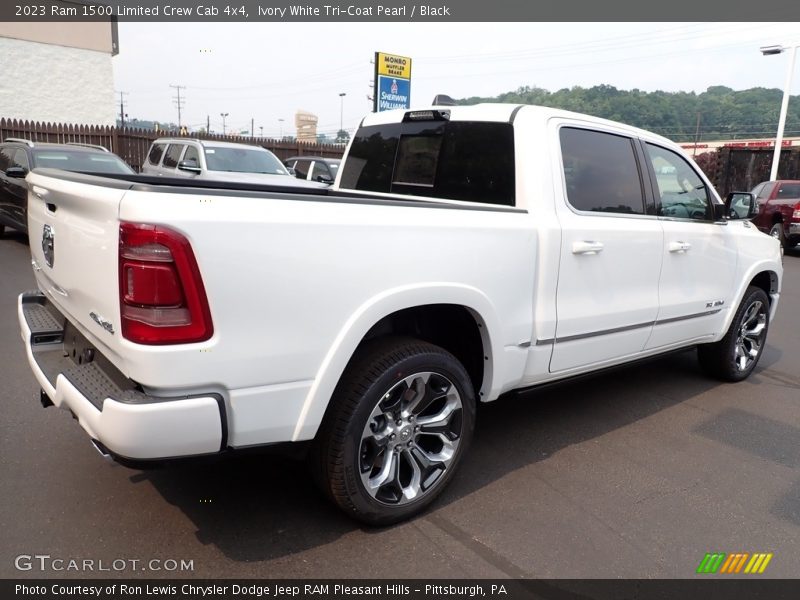 Ivory White Tri-Coat Pearl / Black 2023 Ram 1500 Limited Crew Cab 4x4