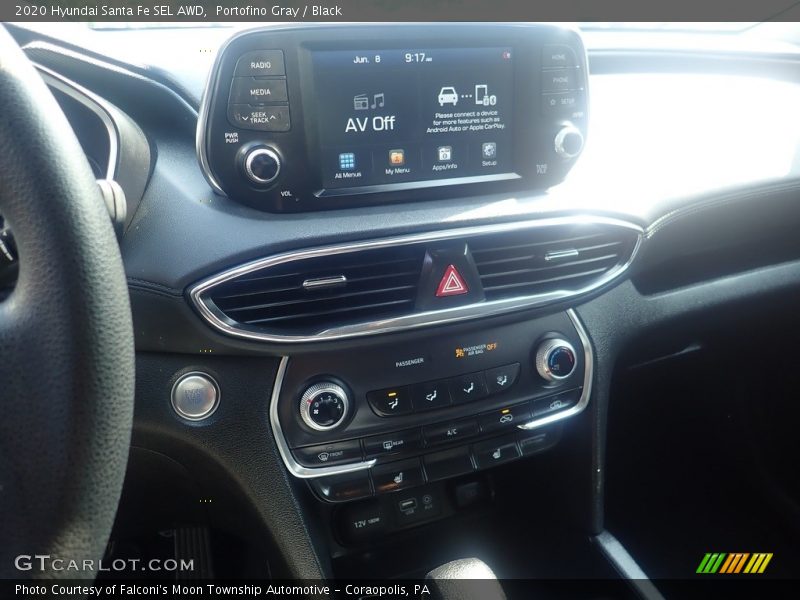Portofino Gray / Black 2020 Hyundai Santa Fe SEL AWD