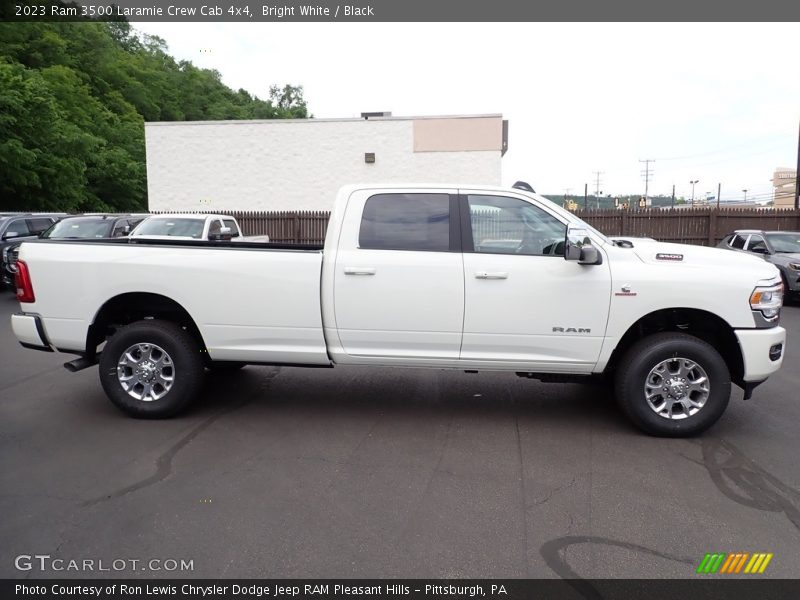 Bright White / Black 2023 Ram 3500 Laramie Crew Cab 4x4