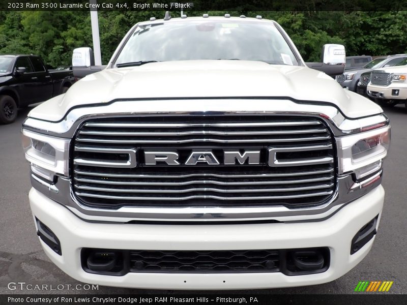 Bright White / Black 2023 Ram 3500 Laramie Crew Cab 4x4