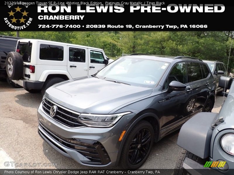 Platinum Gray Metallic / Titan Black 2022 Volkswagen Tiguan SE R-Line 4Motion Black Edition