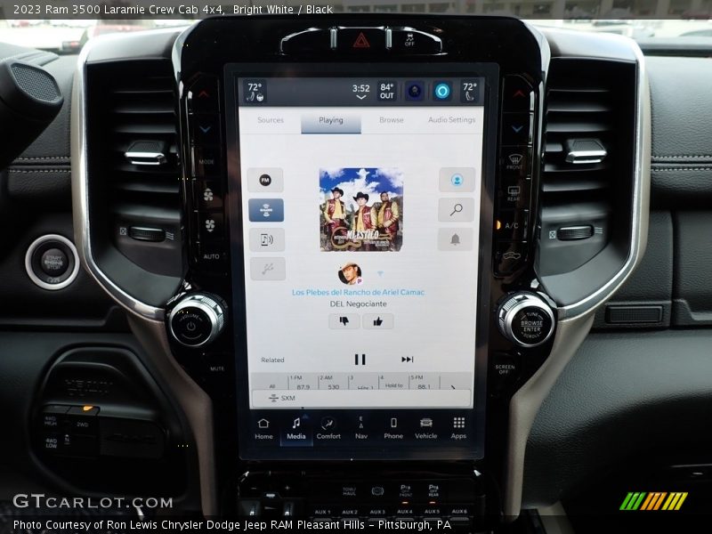 Bright White / Black 2023 Ram 3500 Laramie Crew Cab 4x4