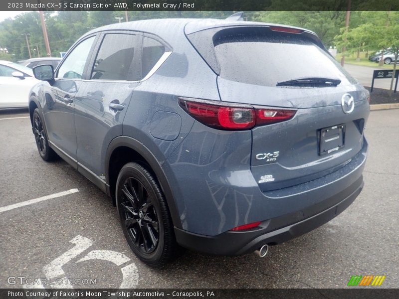 Polymetal Gray / Red 2023 Mazda CX-5 S Carbon Edition AWD